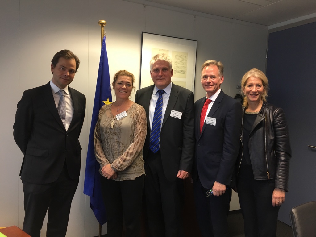 António Vicente- Head of Cabinet Commissioner Moedas, Kristin Skogen Lund, CEO Confederation of Norwegian Enterprise (NHO), Nils Røkke, EVP sustainability SINTEF, Chair of EERA, Jannik Lindbæk, Head of Statoil office Brussels, Ingebjørg Harto, Head of NHO office Brussels.