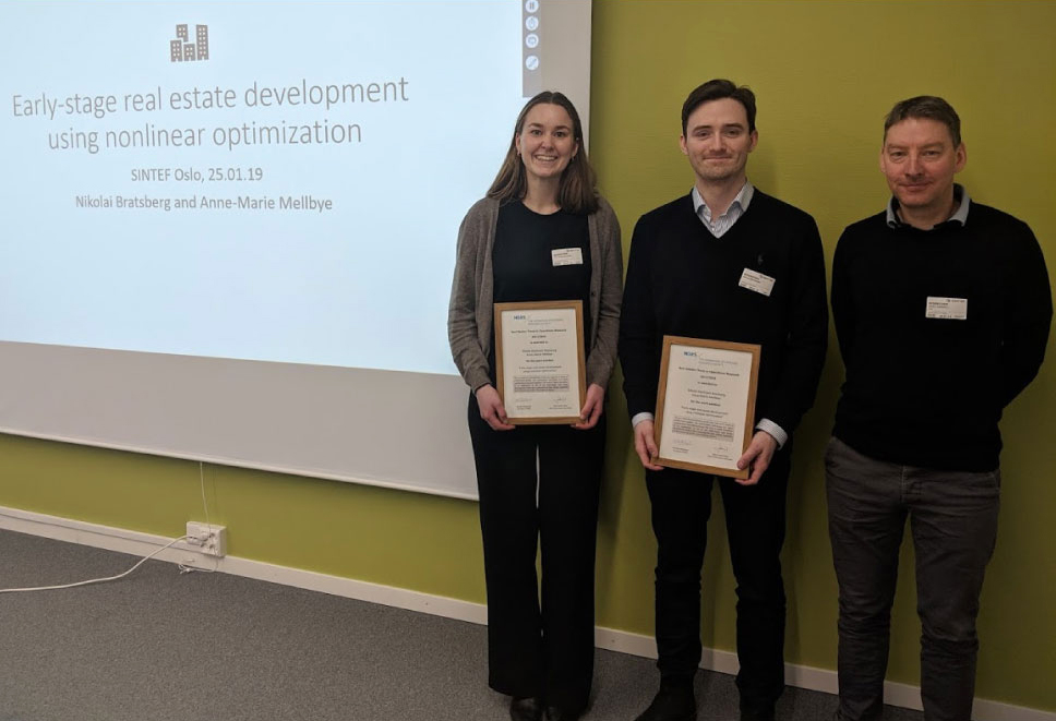 From left: Anne-Marie Mellbye, Nikolai Mathisen Bratsberg, Kjetil Fagerholt (NTNU), Photo: SINTEF