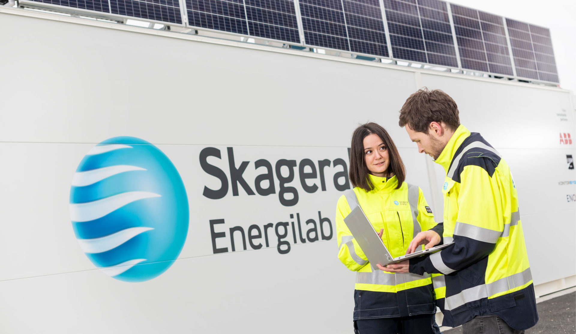 Solsceller og batteri på Skagerak EnergiLab. intergrerer batterisystem