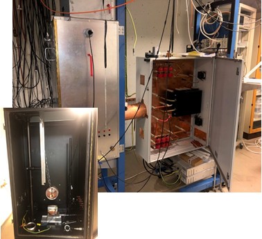 Test cabinet with HV switch