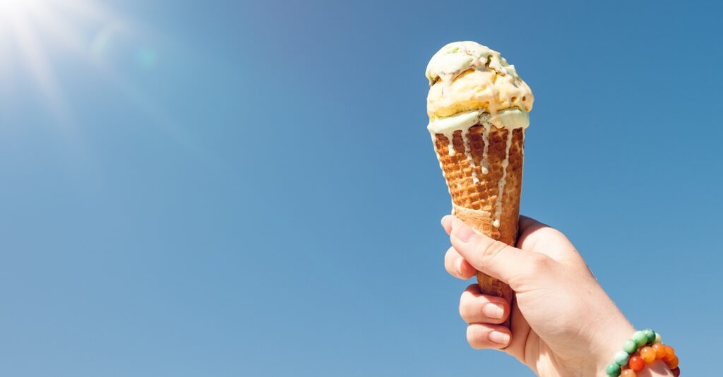 Ice-cream in the summer