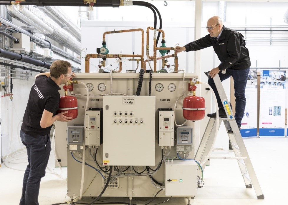 A high temperature heat pump developed by SINTEF in the previous project HeatUP.