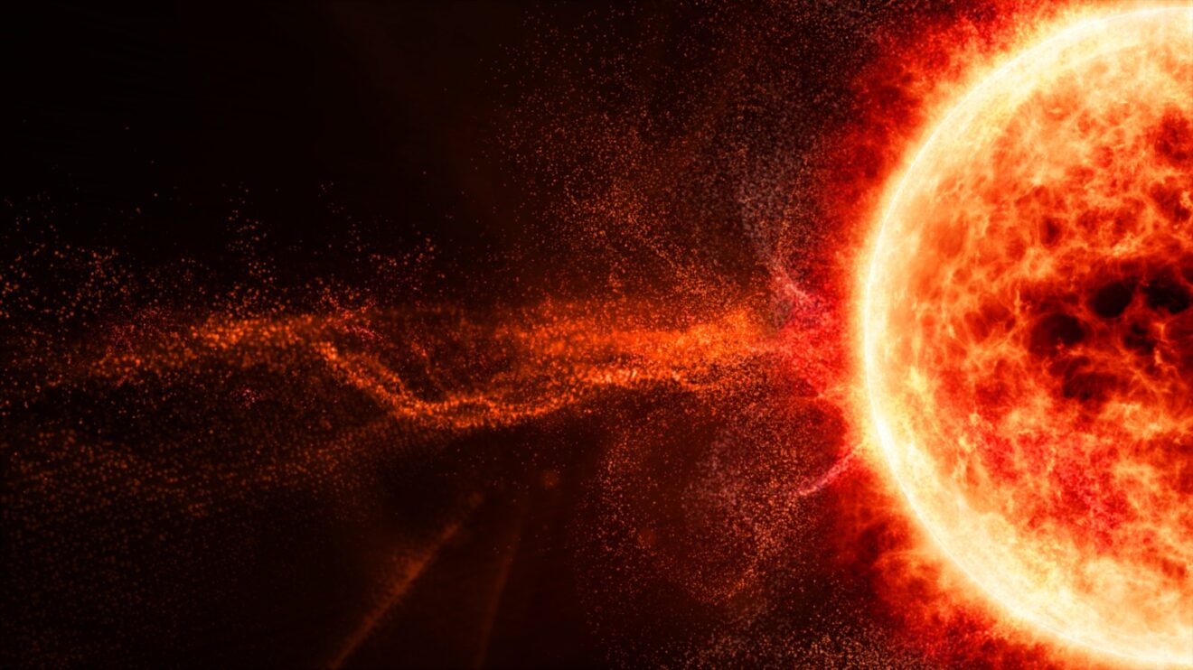 A solar storm can reach the Earth