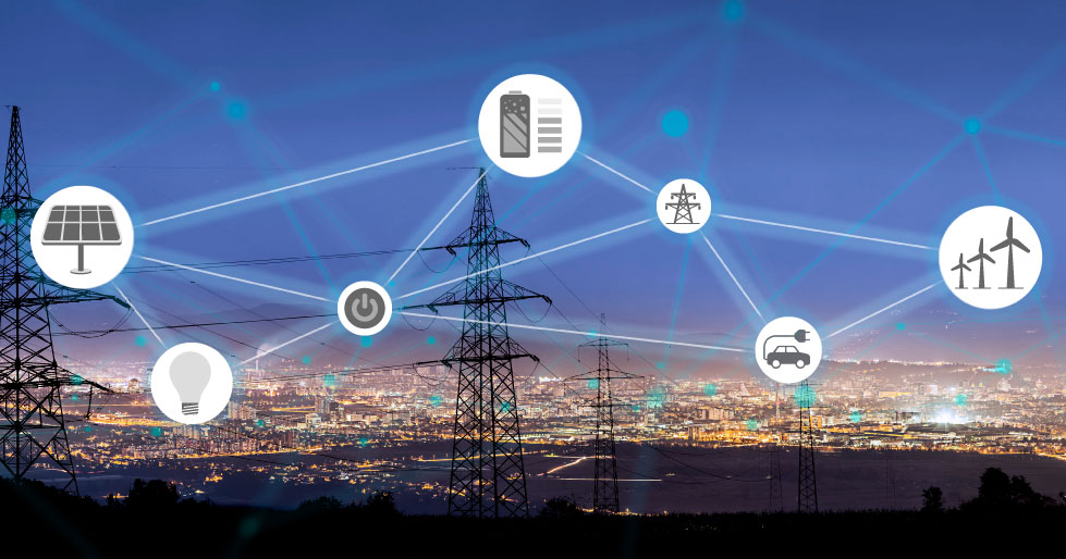 Image showing a representation of a smart grid