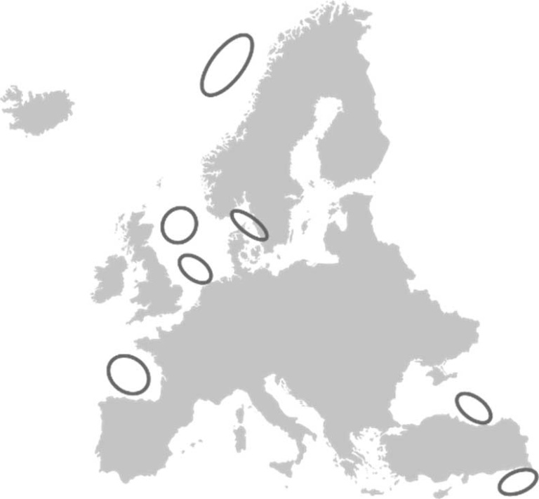 Locations for testing of Smartfish technologies