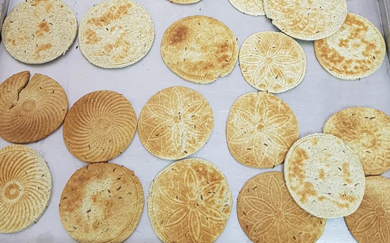 Snack products with the addition of salmon protein hydrolysate powder and cumin made at the Transilvania University of Braşov, Romania.