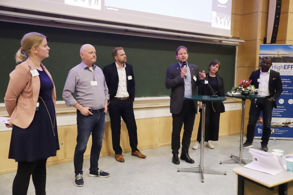 Annika Bremvåg (NTNU), Bjørn Rønning (ICT Norway – data centres), Arne Fredrik Lånke (Elinor – batteries), Odd Arne Lorentsen (Gen2 Energy – hydrogen), Toini Løvseth (Renewables Norway – renewable energy production), Samuel Senanu (SINTEF).