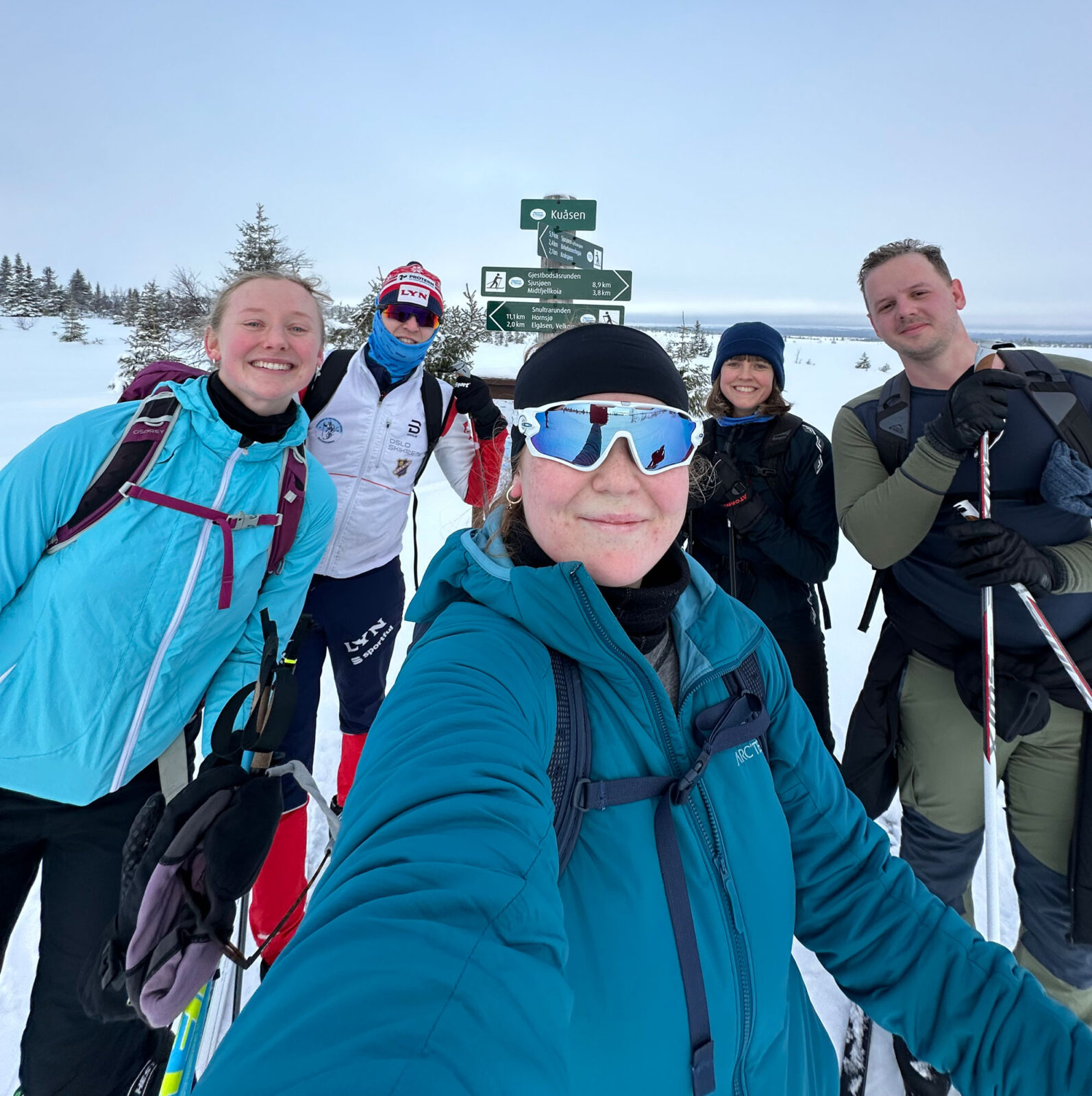 Nydelig skitur i nypreparerte løyper på Sjusjøen.