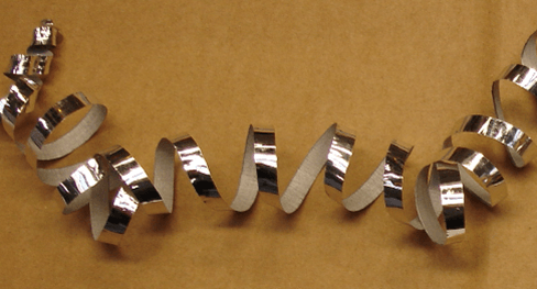 Bildet viser et typisk langt spon.