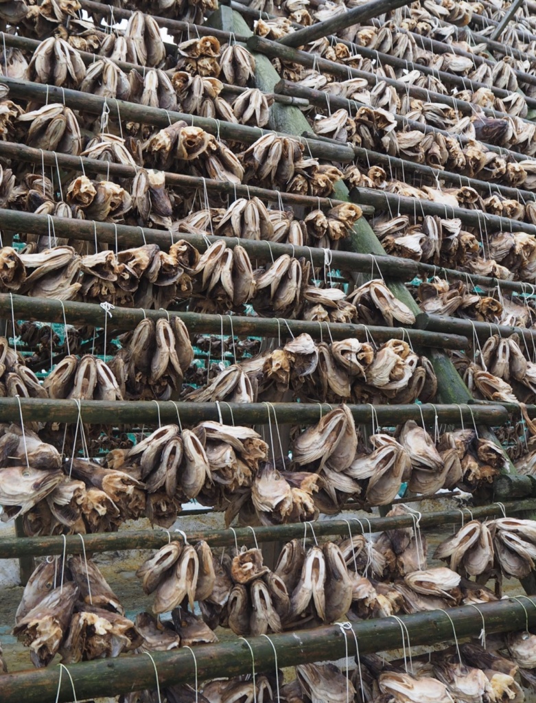 Stack of cod heads.