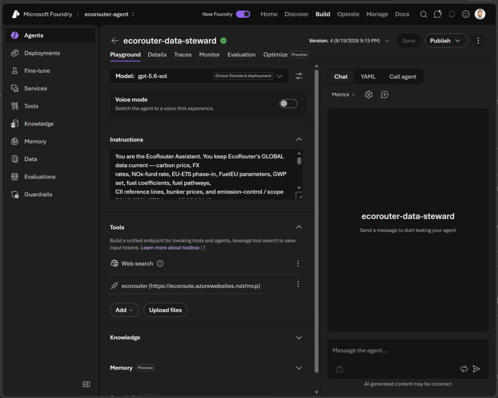 Screenshot EcoRouter data-steward
