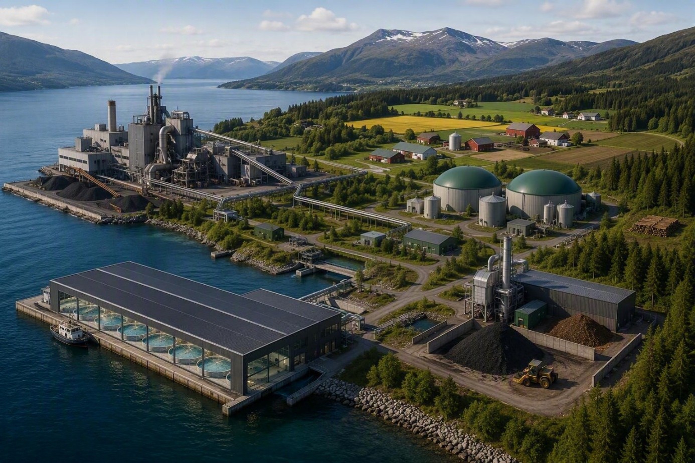 Illustrasjon industriell symbiose